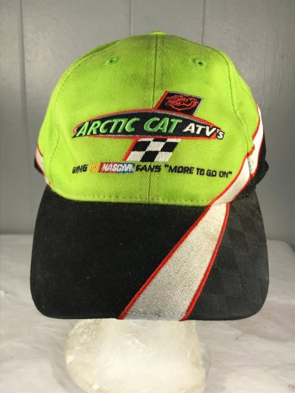 Vintage Arctic Cat Snowmobile Nascar Racing hat cap